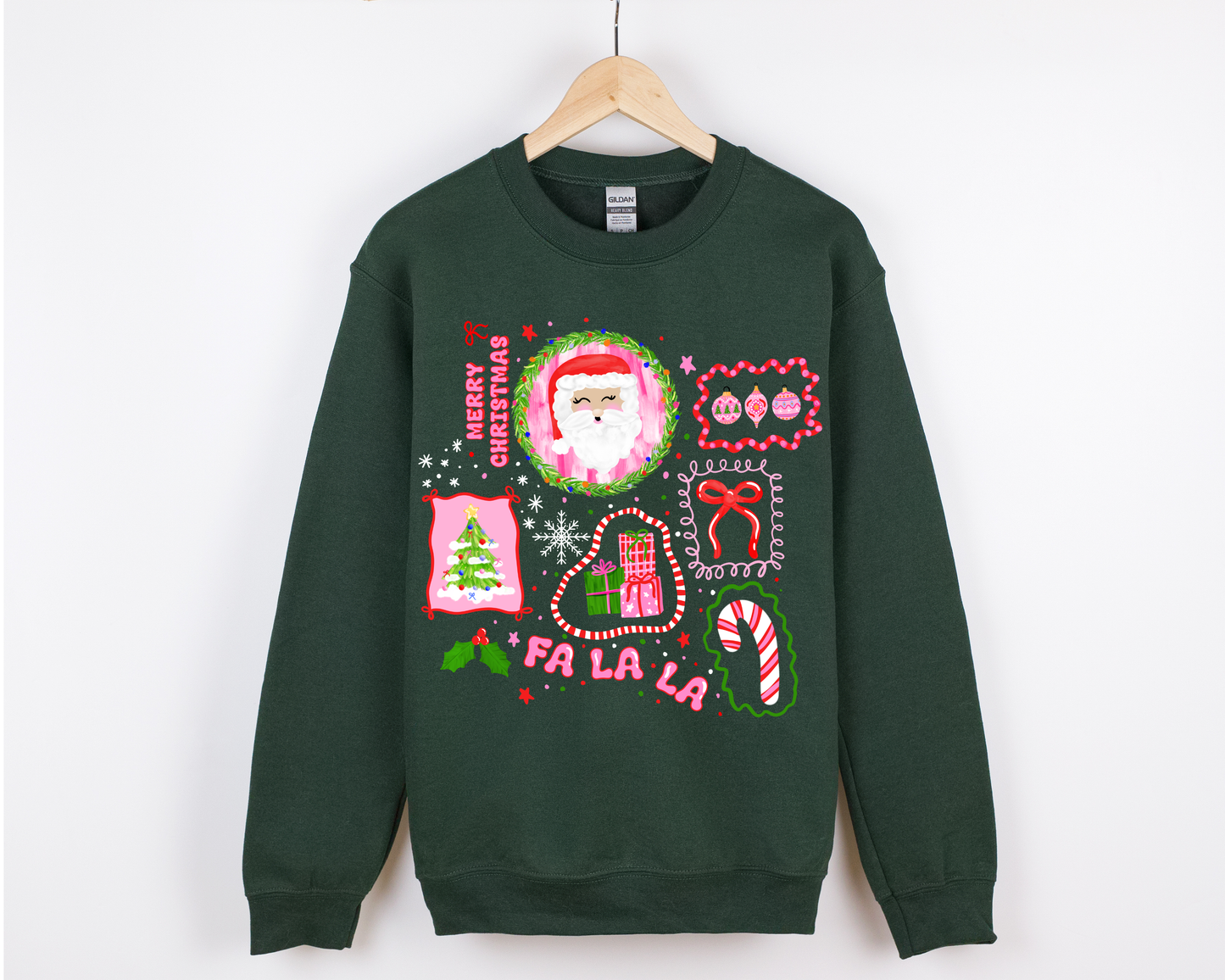 Preppy Pink Christmas Doodle